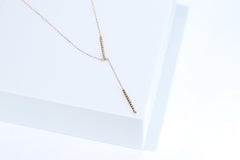 Classic Round-Cut White Diamond 14k Yellow Gold Necklace
