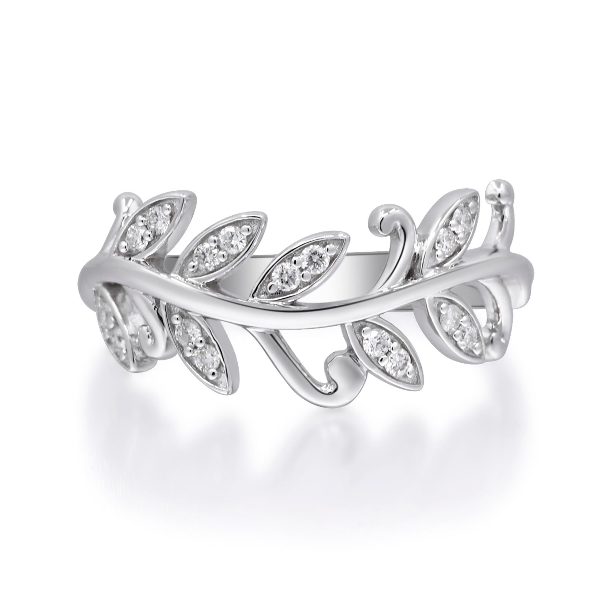 Stunning, timeless and classy eternity Unique Ring. Decorate yourself in luxury with this Gin & Grace Ring. The 925 Sterling Silver jewelry boasts with Round-cut (16 pcs) 0.14 carat White Diamond accent stones for a lovely design. This Ring is