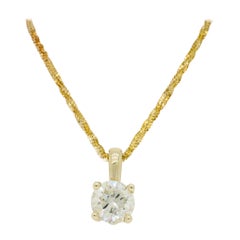 Classic Round Diamond Solitaire Pendant