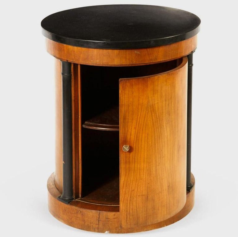 Classic Round Drum Occasional Side Table For Sale at 1stdibs