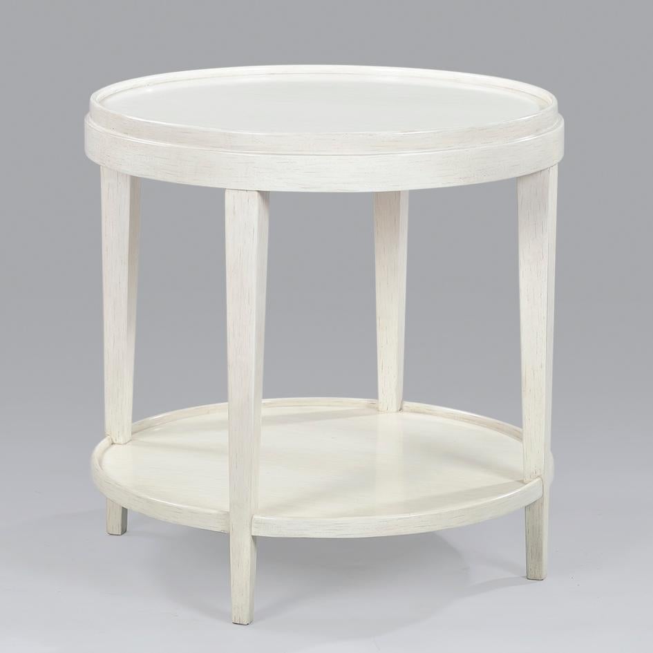 distressed white end tables