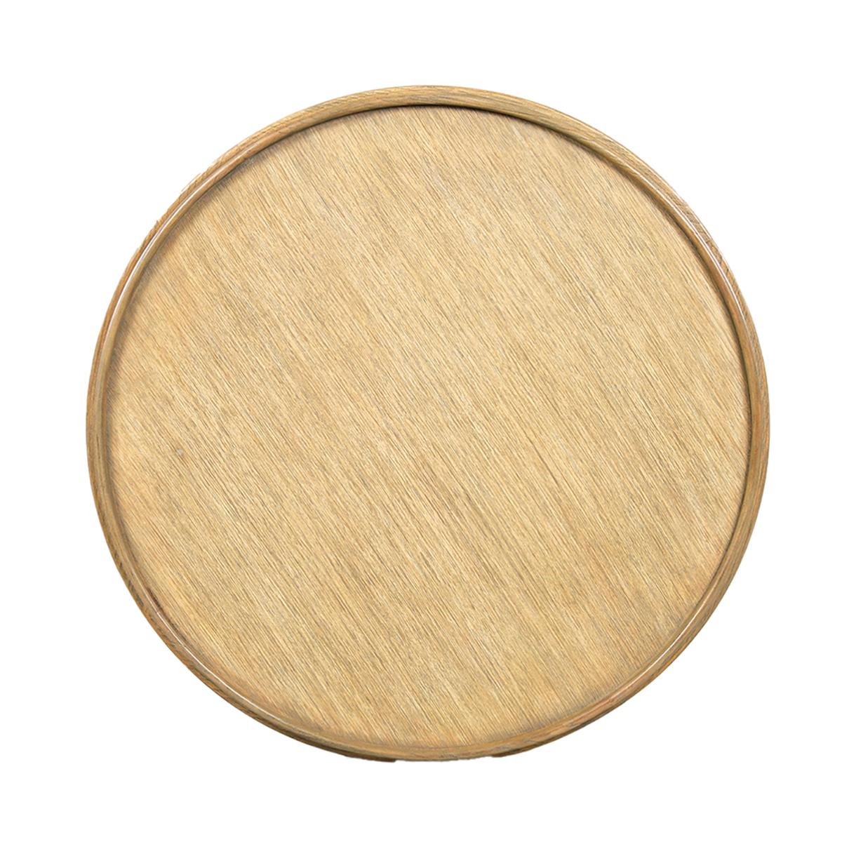Rustic Classic Round End Table - Light Celtis For Sale