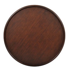 Classic Round End Table, Mahogany Finish
