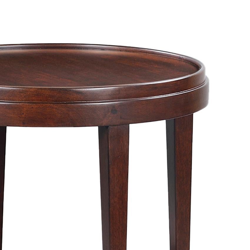 round mahogany end table