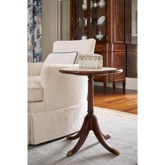Classic Round Marble Top Accent Table
