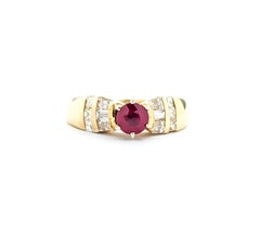 Classic Ruby and Diamond Ring