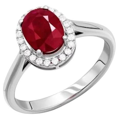 Classic Ruby Diamond 18K Gold Ring for Her