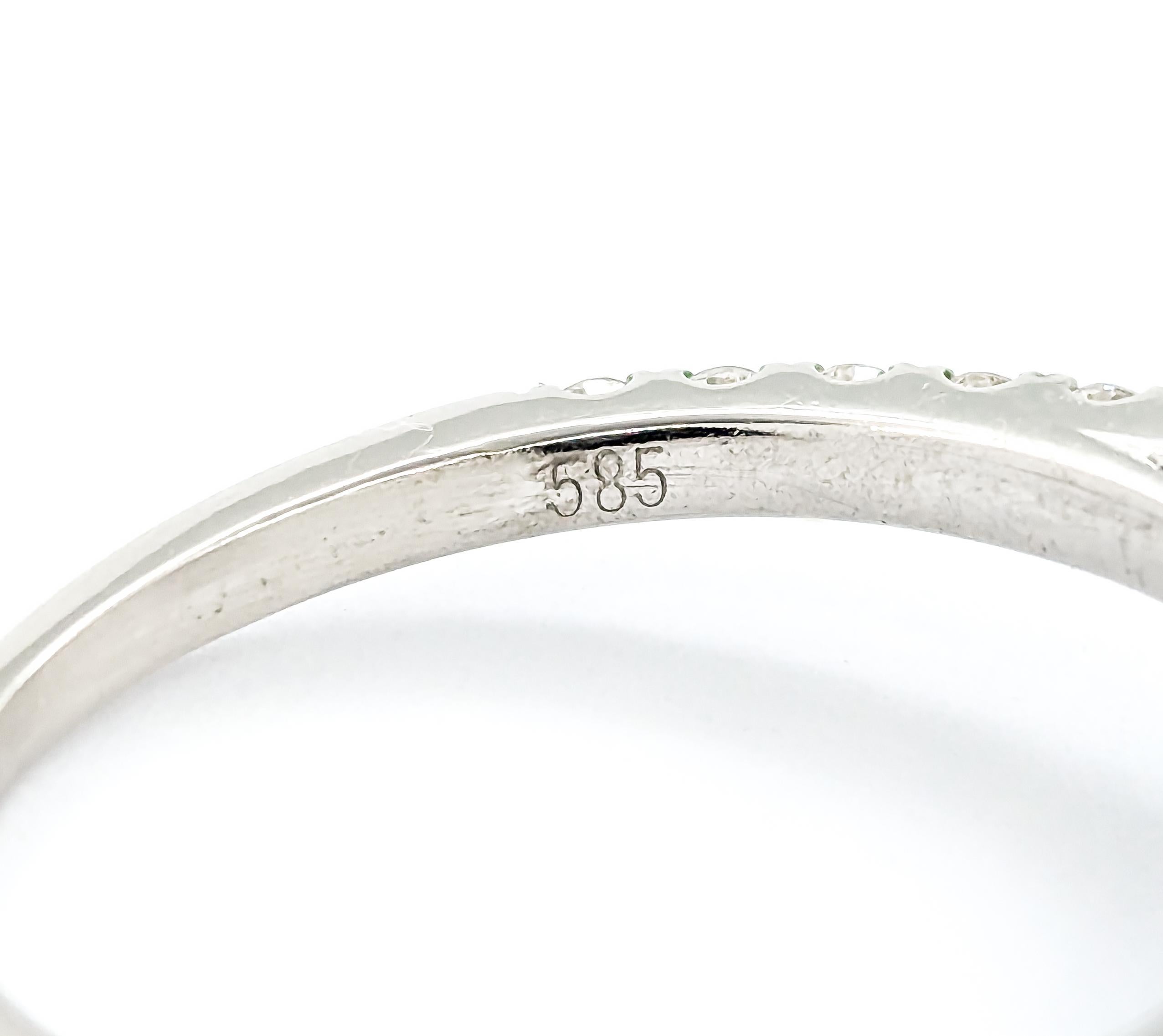 Classic Rubin & Diamant Double Halo Ring in Weißgold 6
