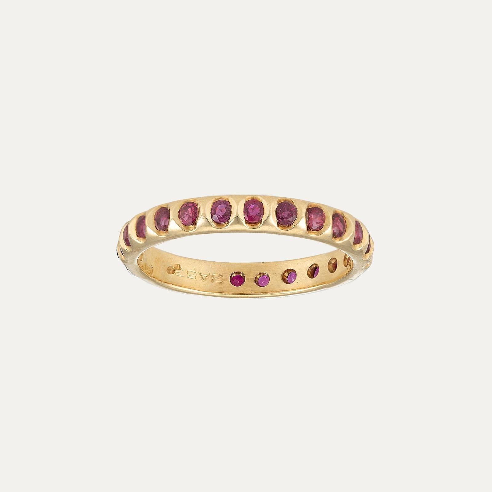 Classic Ruby Gold Ring In Good Condition For Sale In Lisboa, PT