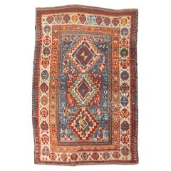 Classic Rug of 1900 Handmade Wool Gendge Design. 1, 95 x 1, 30 m