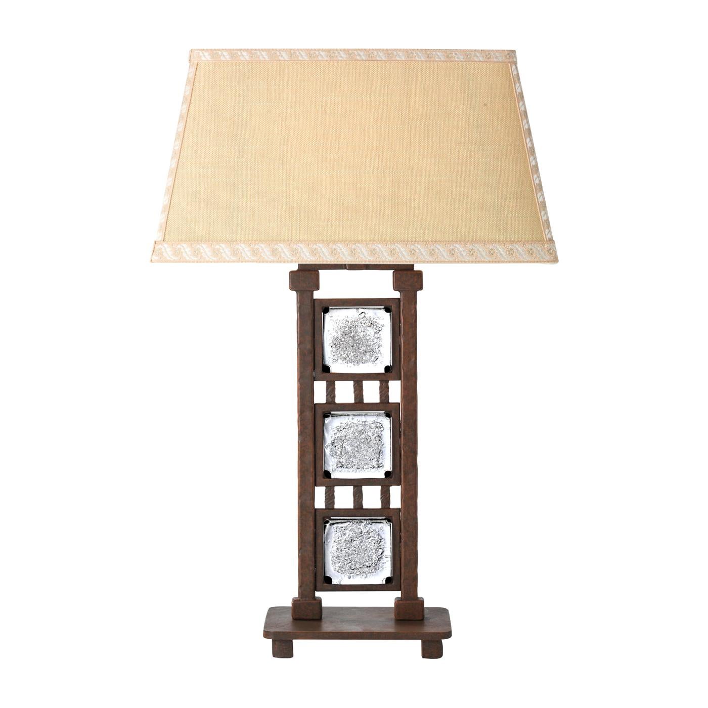 Classic Rust Table Lamp For Sale