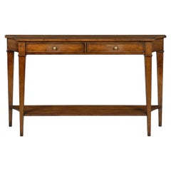 Table console rustique Classic, finition noyer