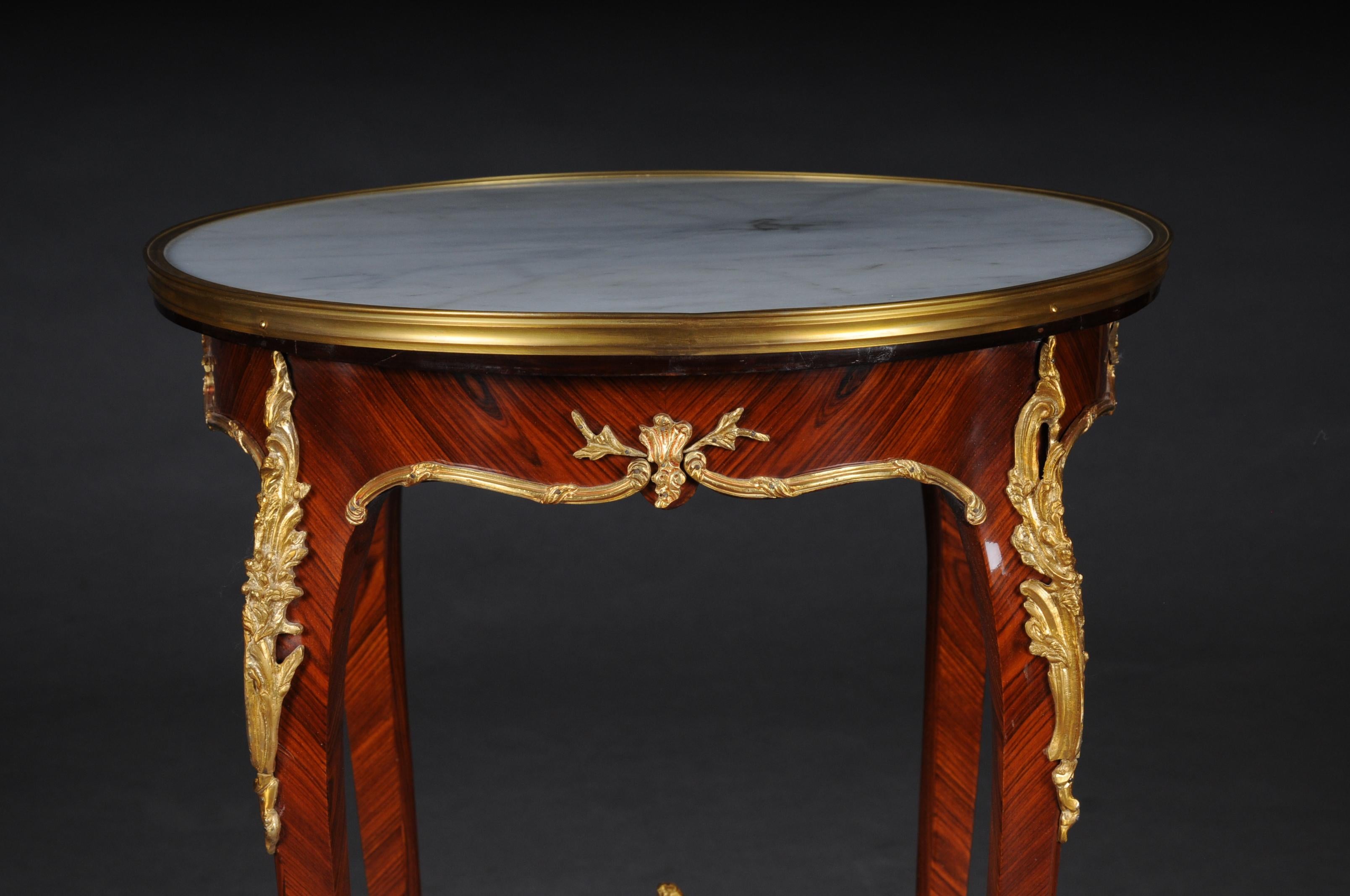Beech Classic Saloon Side Table in the Louis XV after F. Linke For Sale