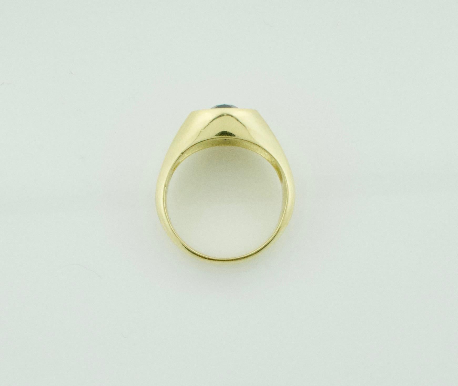 Classic Sapphire Pinky Ring 2.75 Carats in 18k Yellow Gold For Sale 1