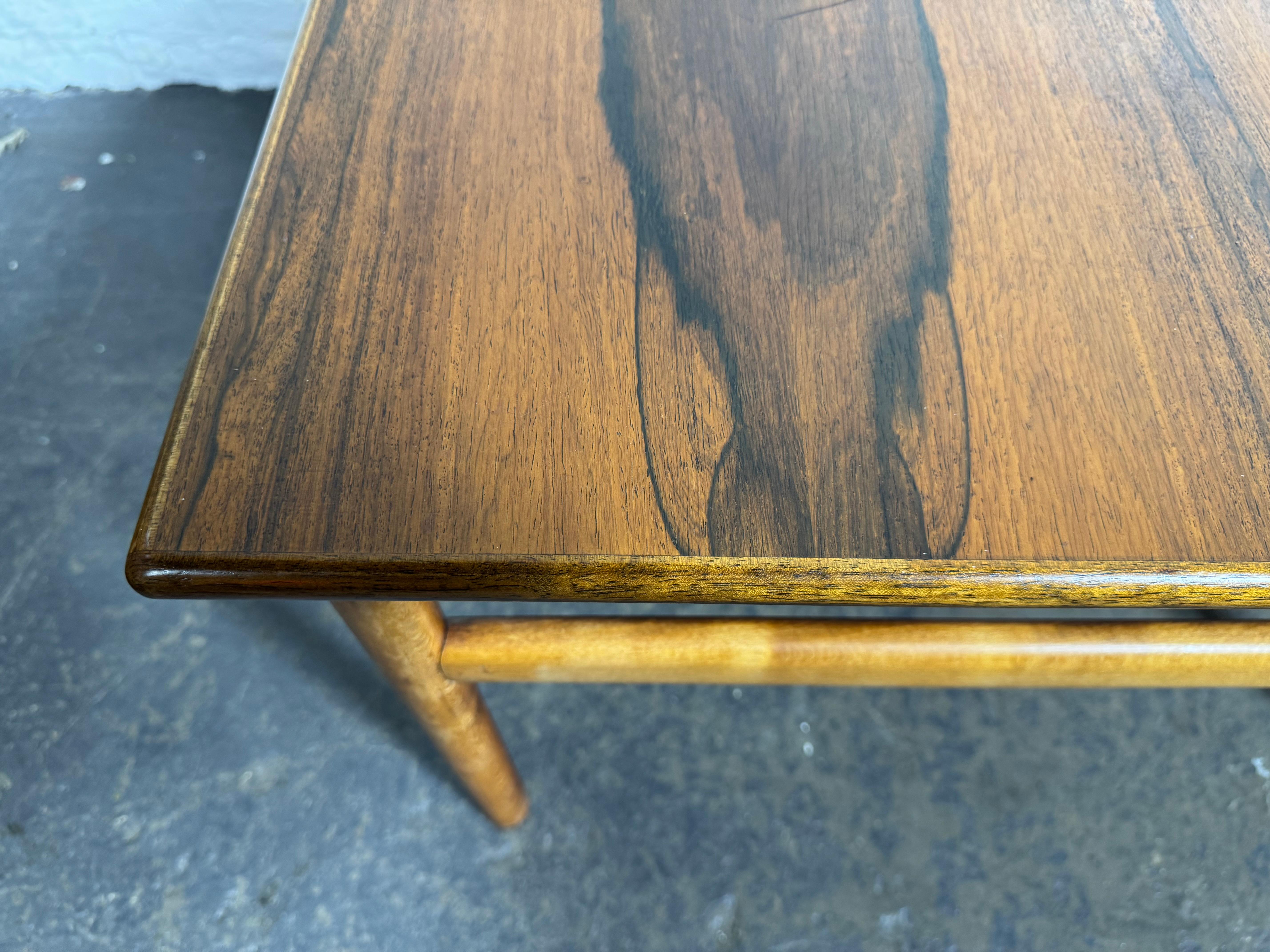 Danish Classic Scandinavian Design , Pair Rosewood & Teak Tables by Grete Jalk / For Sale