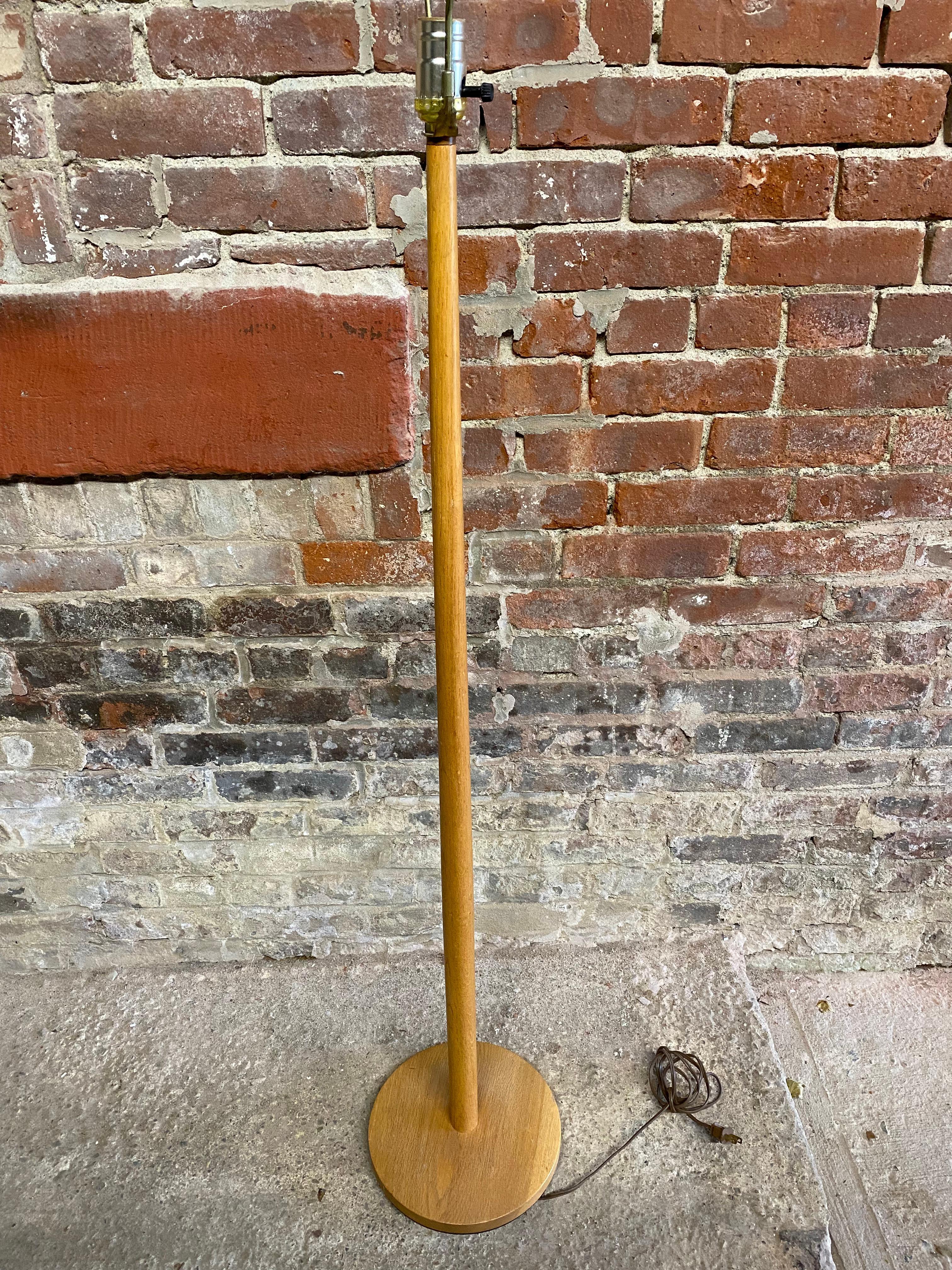 Swedish Classic Scandinavian Modern Oak Floor Lamp