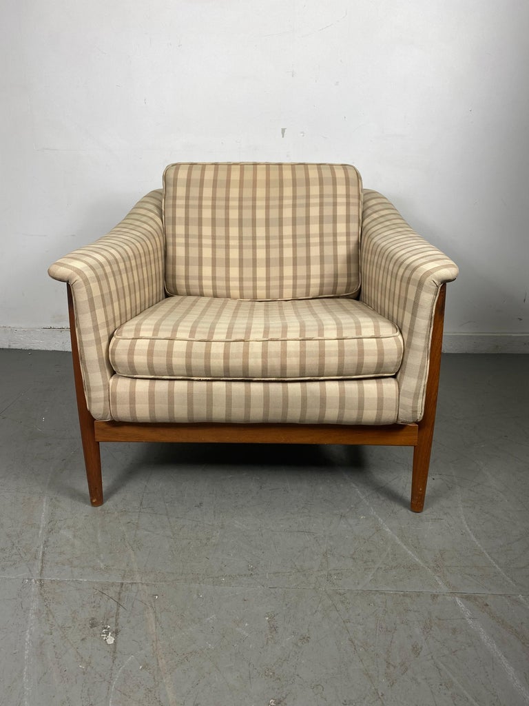 Swedish Classic Scandinavian Modernist Teak Lounge Chair by Dux, Sweden For Sale