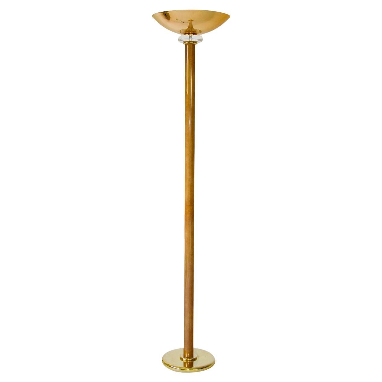 Classic Scroll Almond Floor Lamp For Sale