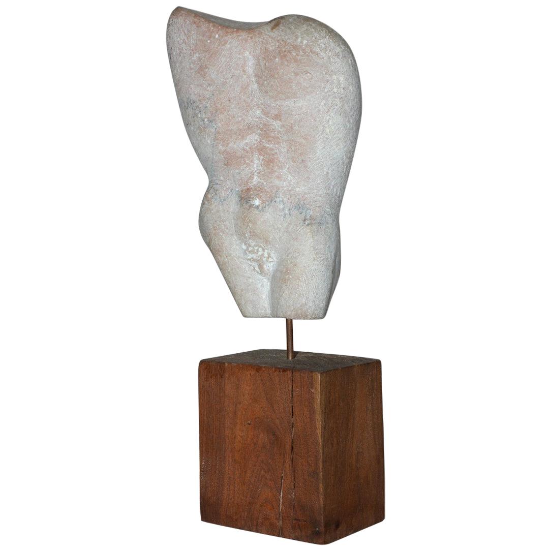 Abstract Ceramic Sculpture of Male Torso For Sale at 1stdibs
