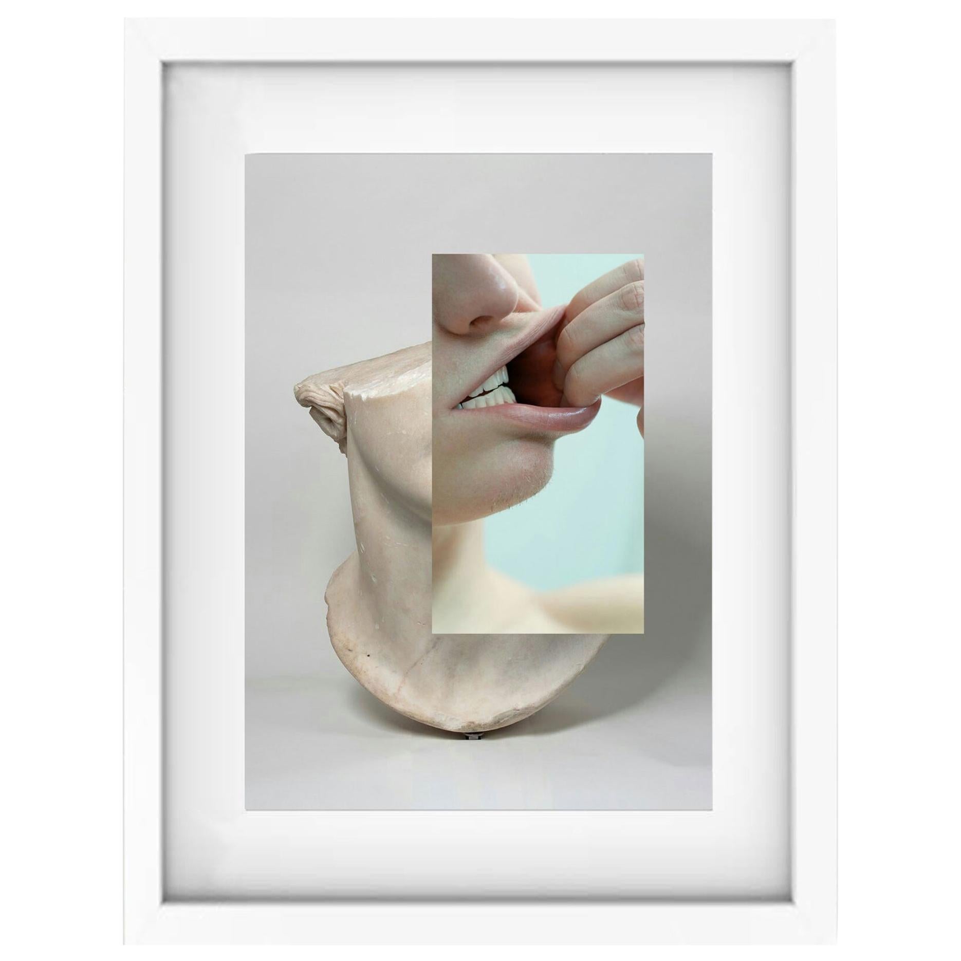 Classic Sculpture Mouth Naro Pinosa, "Untitled" Digital Collage, Spain, 2019