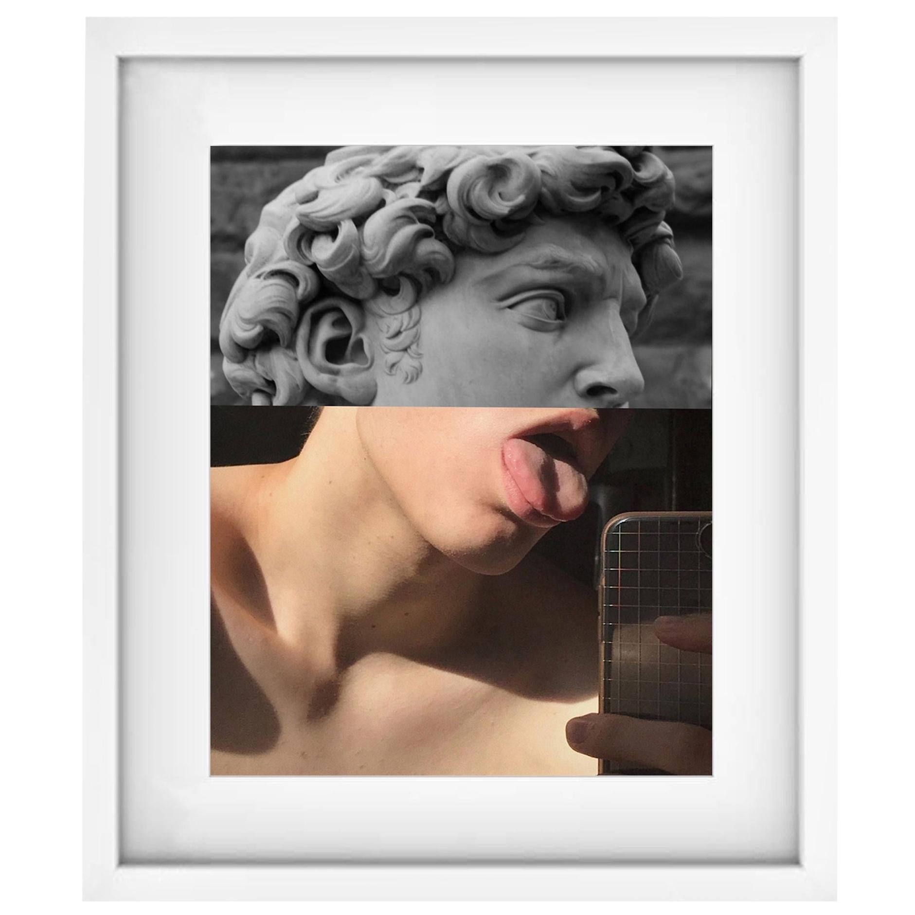 Classic Sculpture Selfie Boy Naro Pinosa, "Untitled" Digital Collage, Spain 2019