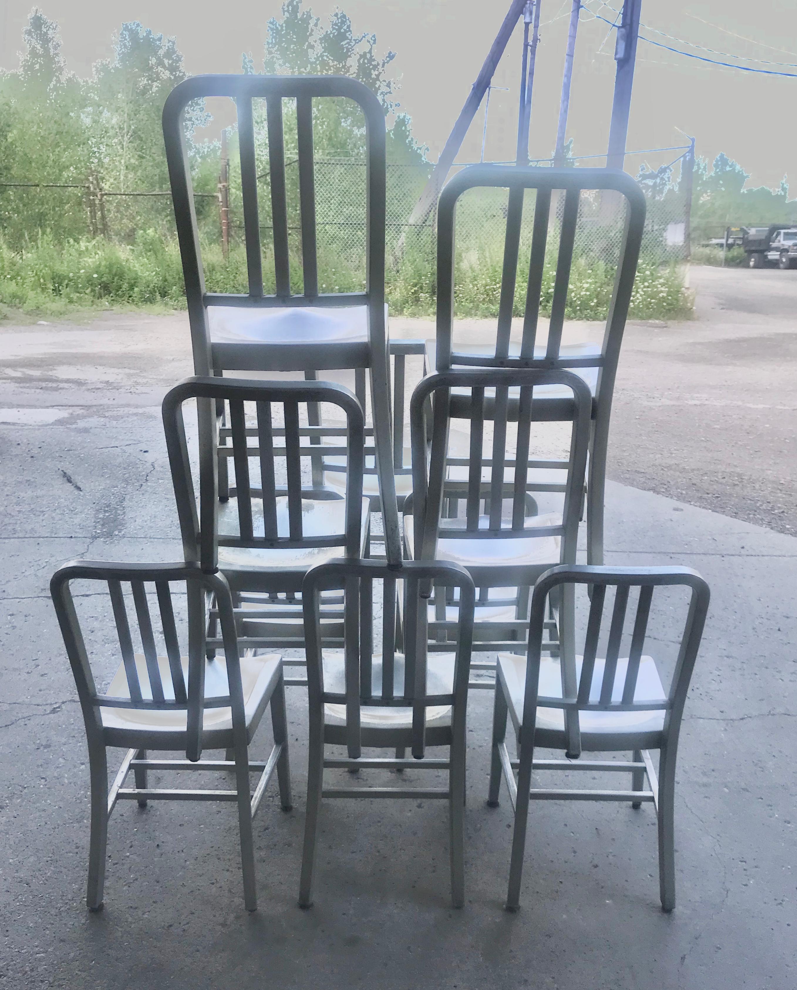 Classic set 10 Goodform All Aluminum Dining Chairs, /side chairs,  3