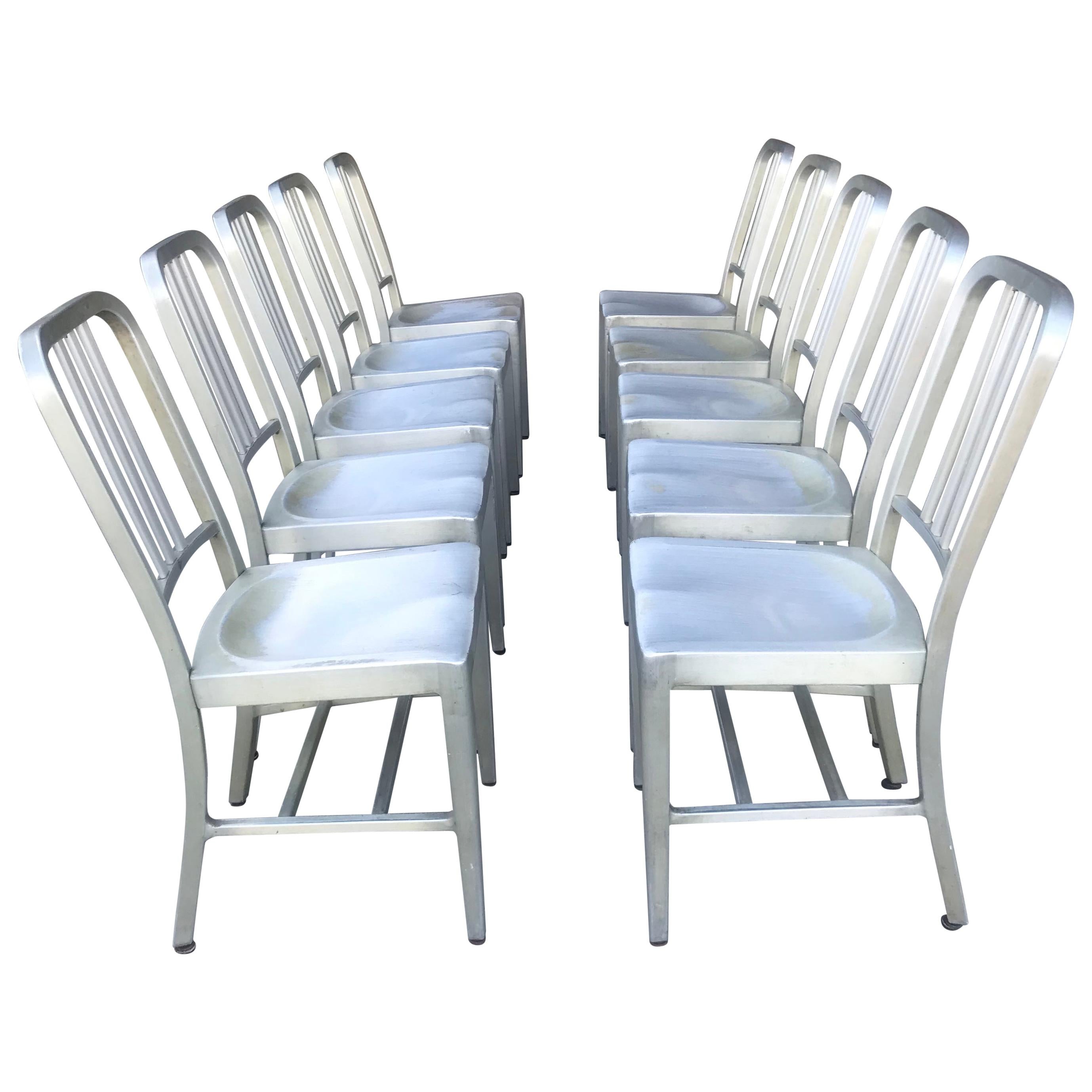 Classic set 10 Goodform All Aluminum Dining Chairs, /side chairs, 