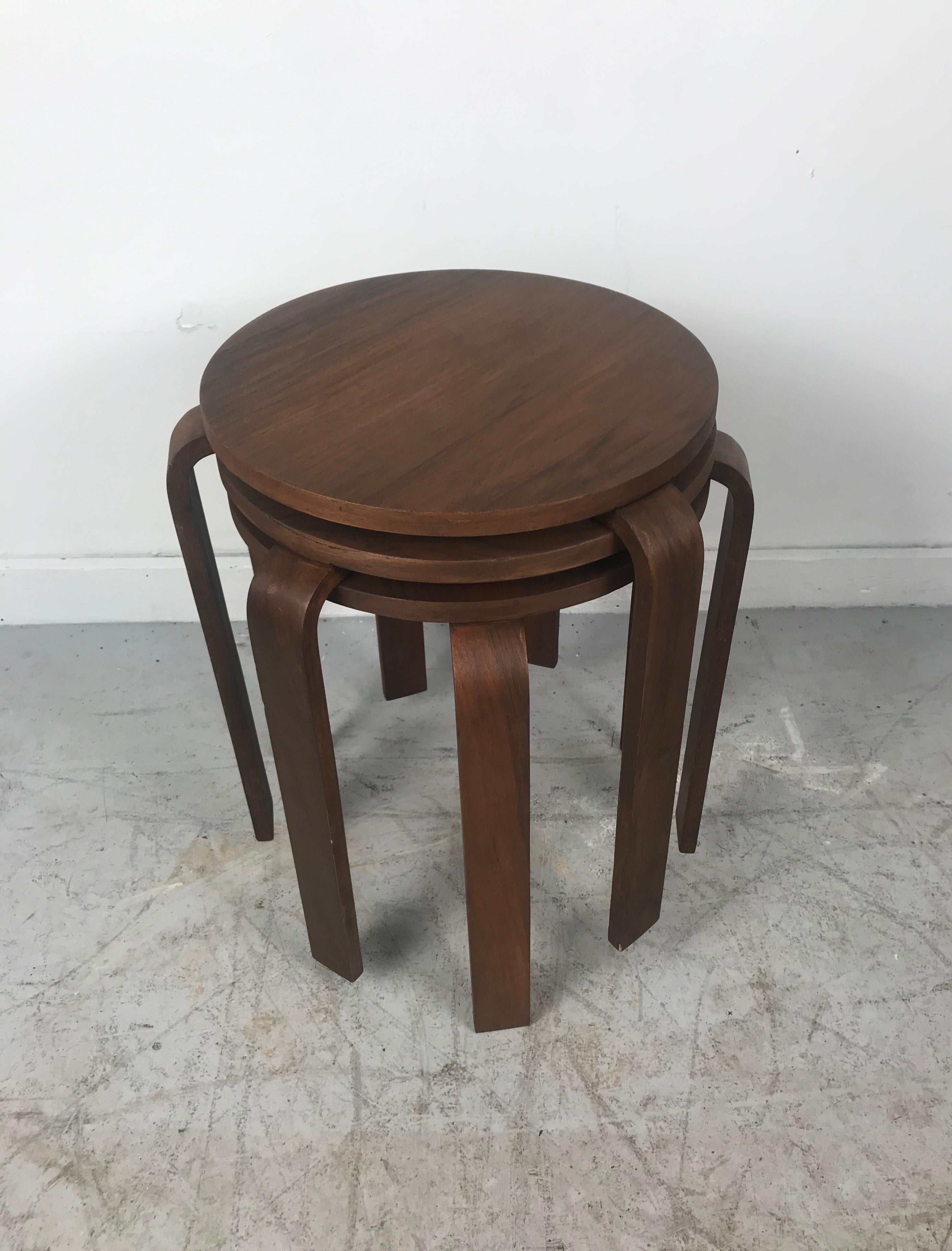 wooden stacking stools
