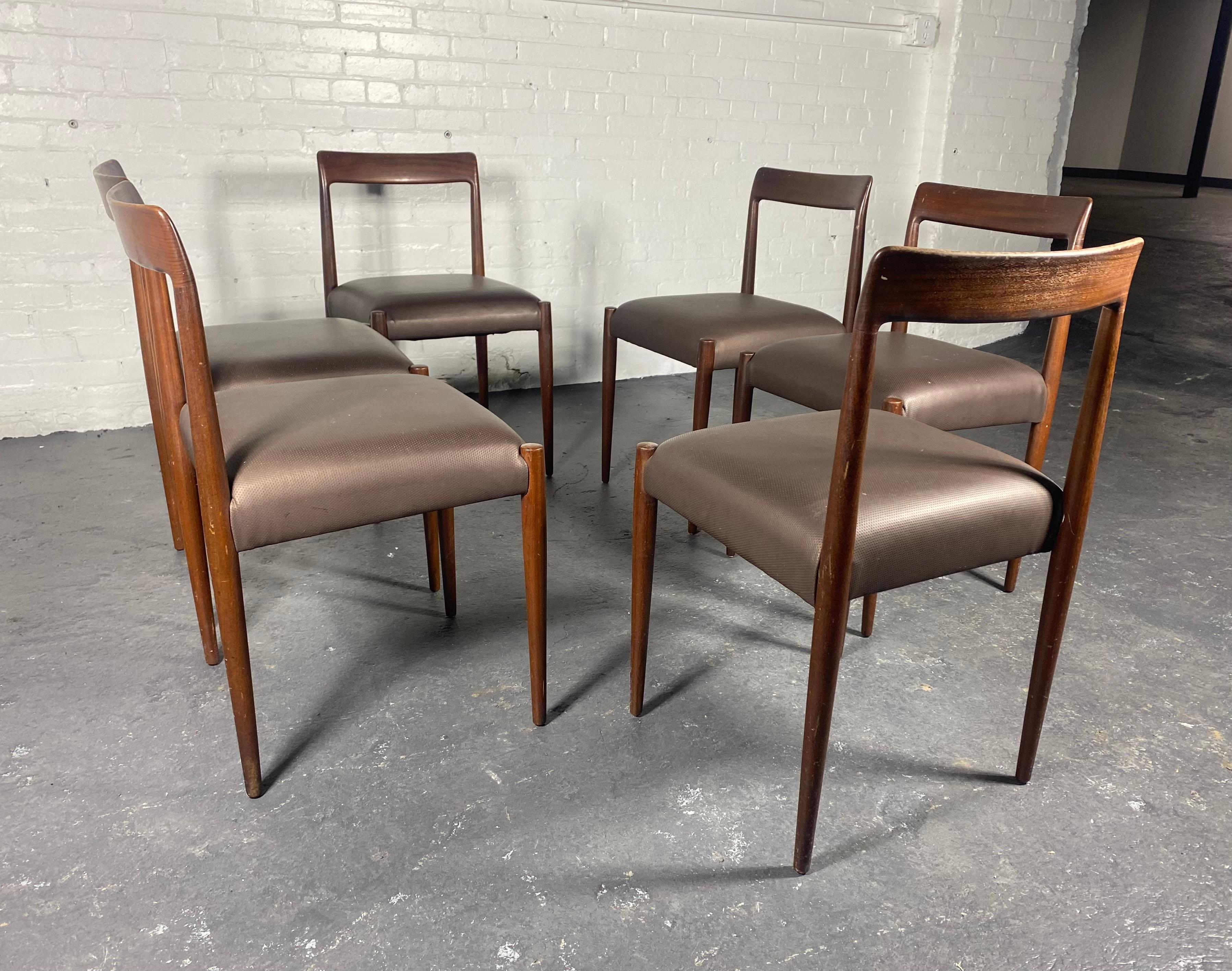 Classic Set 6 Scandinavian Rosewood Dining Chairs attrib to Soren Willadsem 3