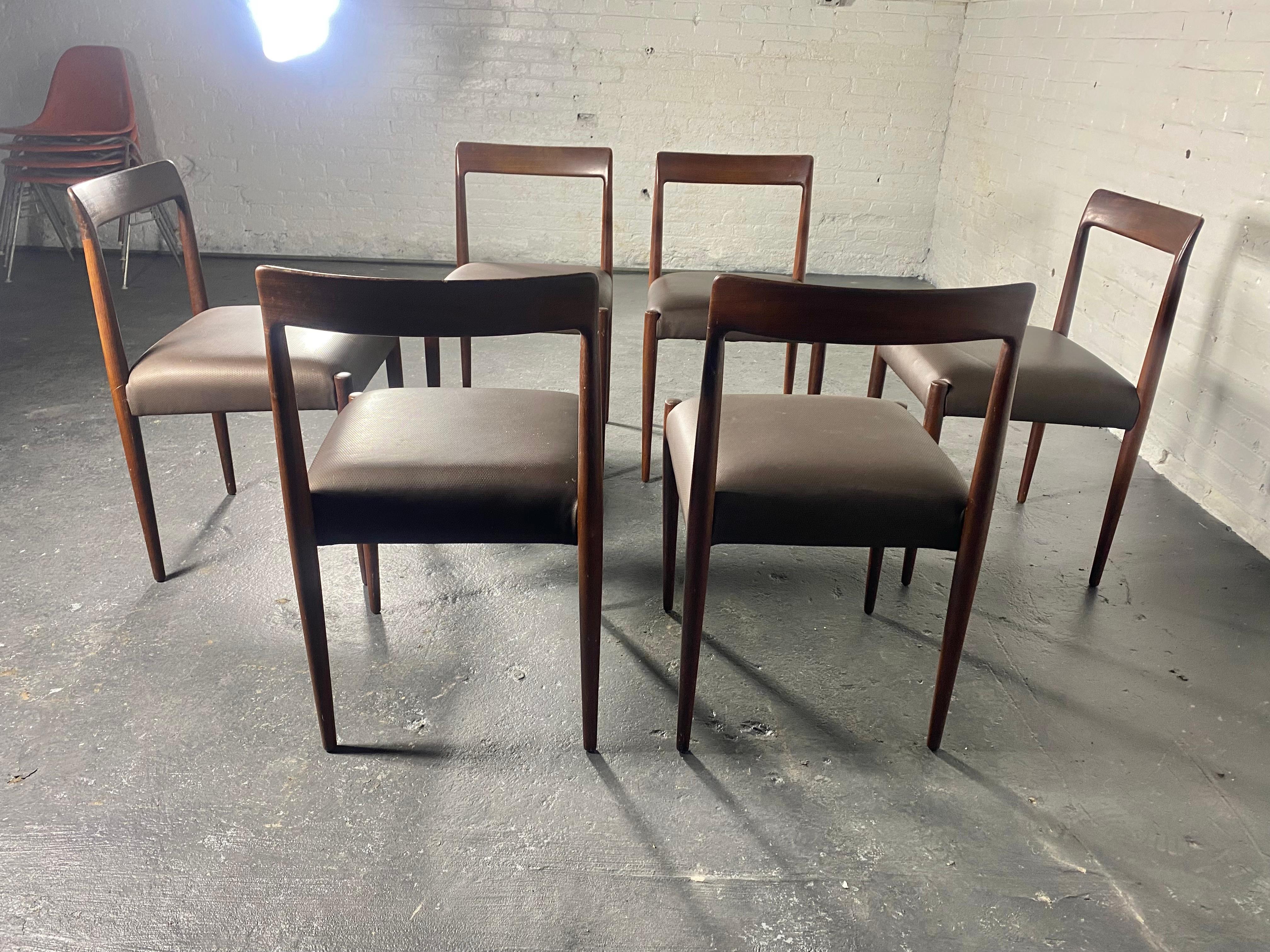 Classic Set 6 Scandinavian Rosewood Dining Chairs attrib to Soren Willadsem 4