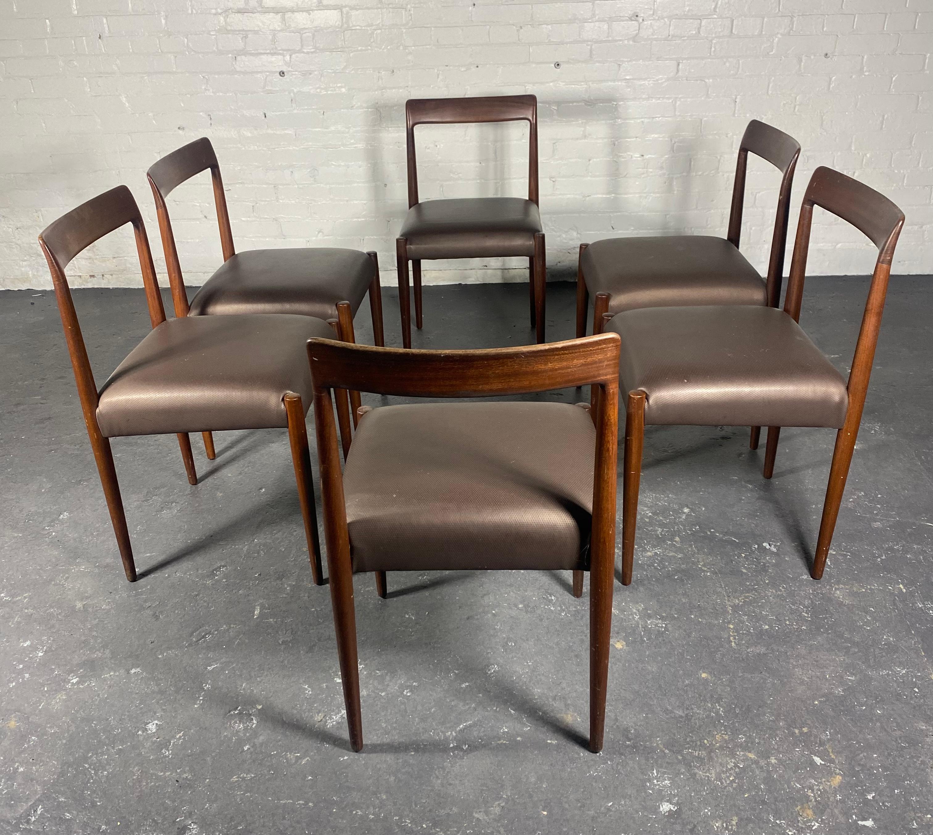 Classic Set 6 Scandinavian Rosewood Dining Chairs attrib to Soren Willadsem 5