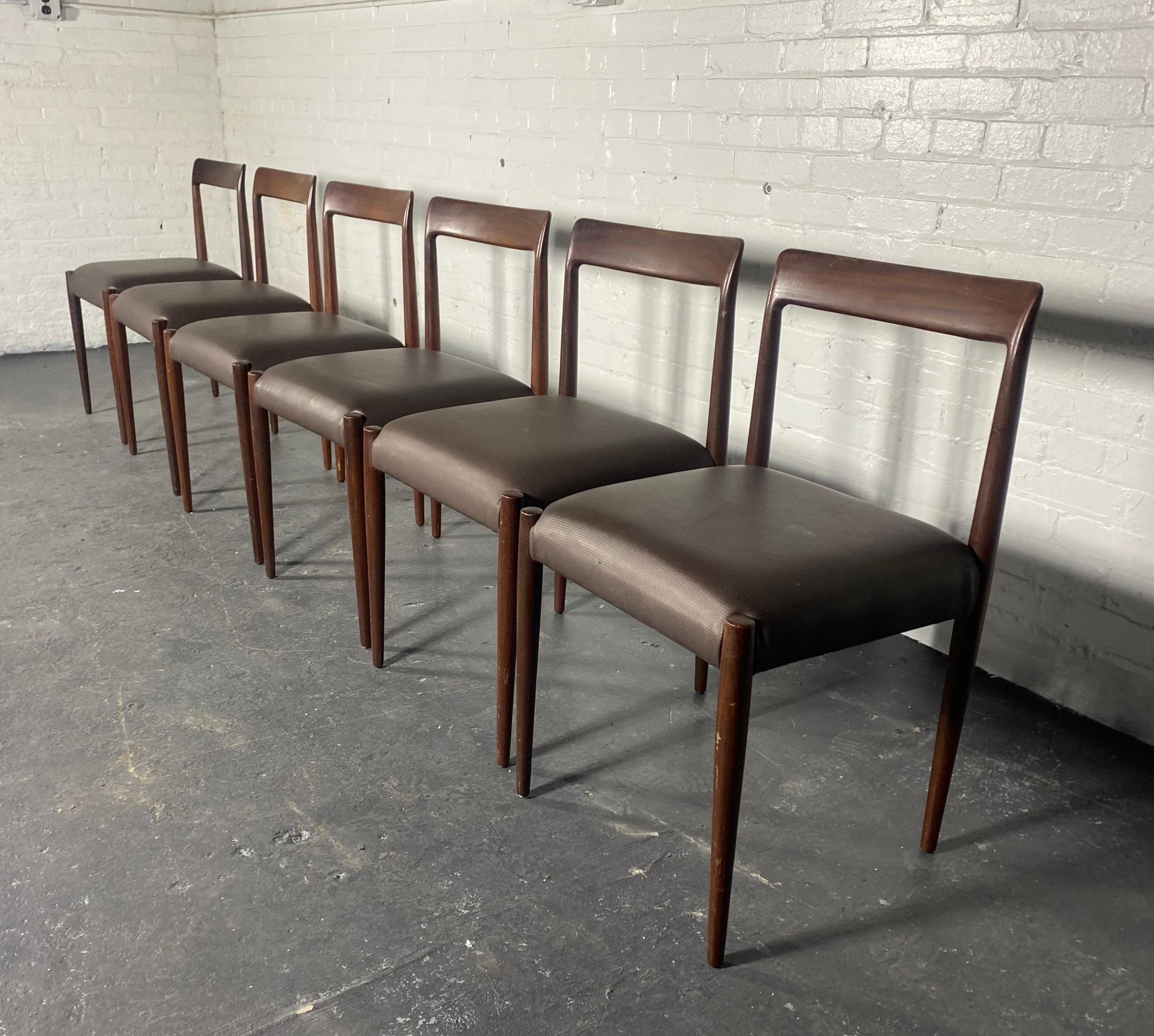 Classic Set 6 Scandinavian Rosewood Dining Chairs attrib to Soren Willadsem 7