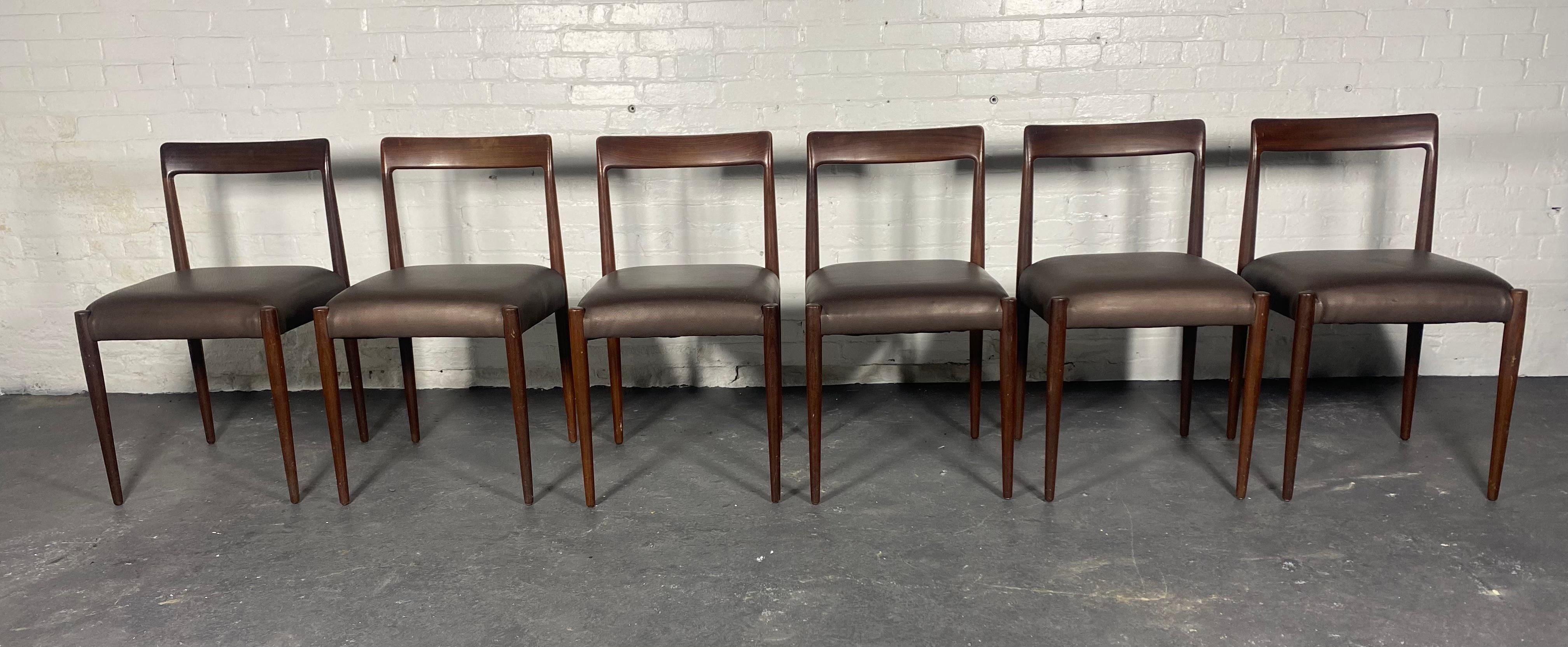 Classic Set 6 Scandinavian Rosewood Dining Chairs attrib to Soren Willadsem 9