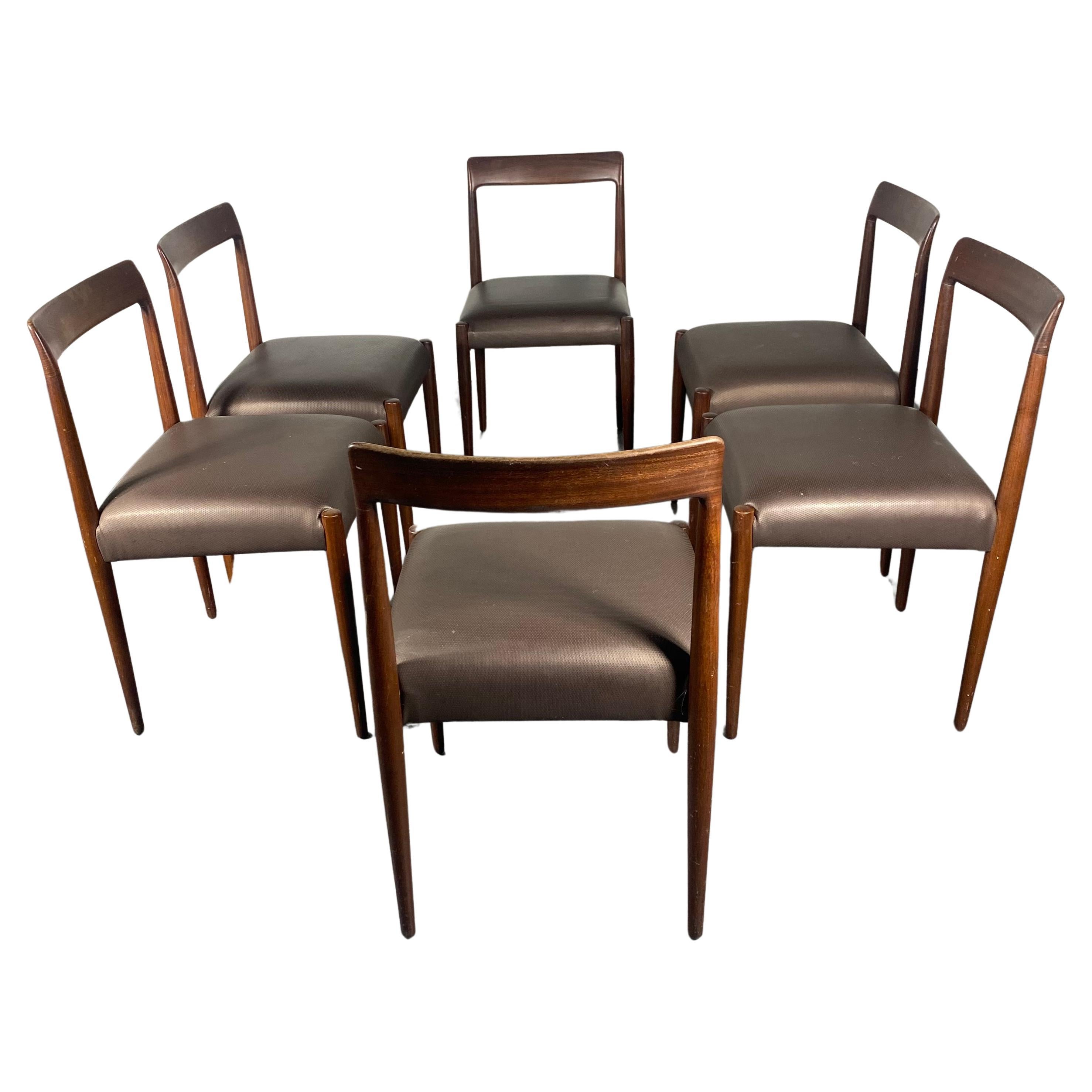 Classic Set 6 Scandinavian Rosewood Dining Chairs attrib to Soren Willadsem
