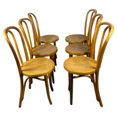 Classic Set 6 Thonet No. 18 Bentwood Bistro Dining Chairs