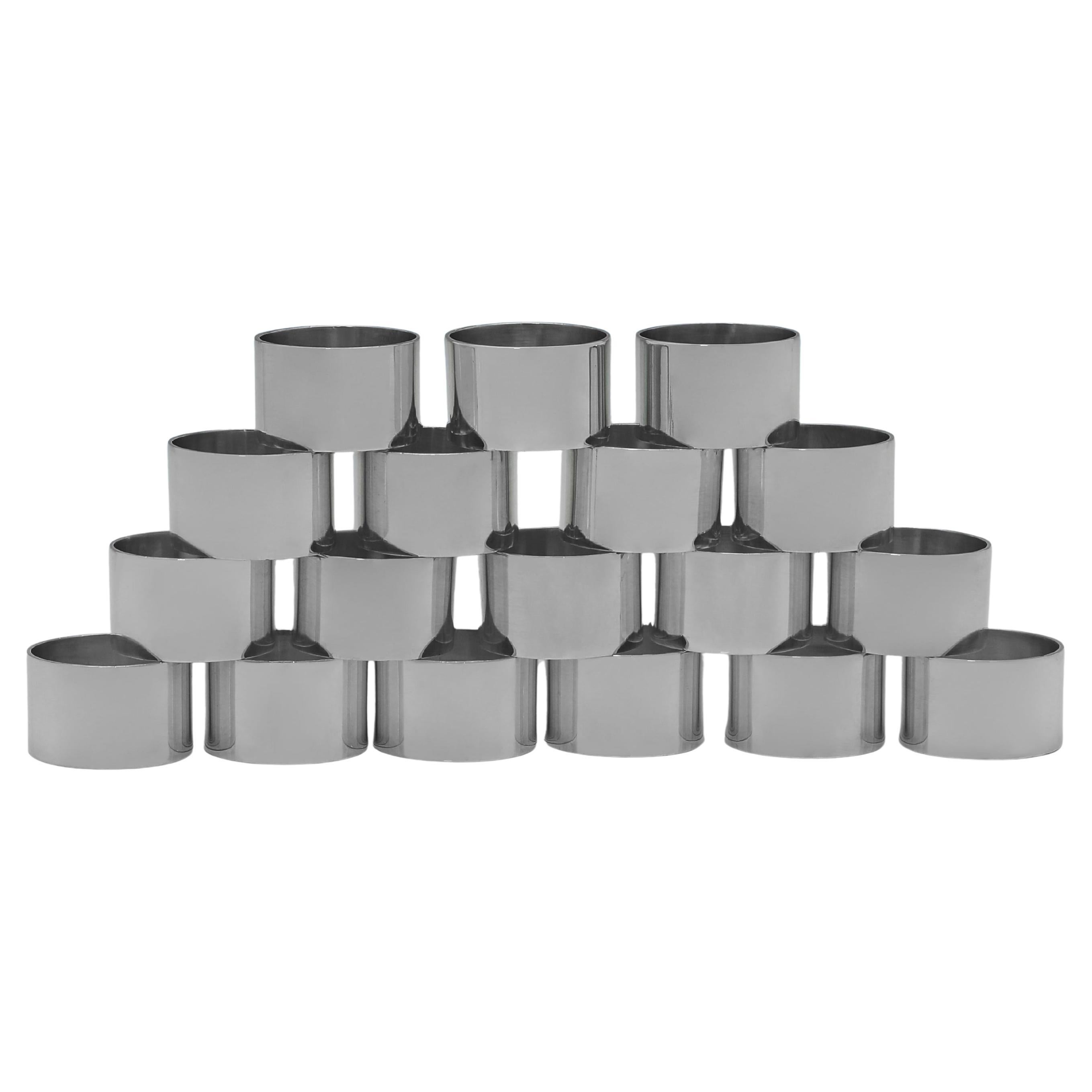 Set classico di 18 portatovaglioli in argento Sterling di H. H. Phillips, 1926 in vendita