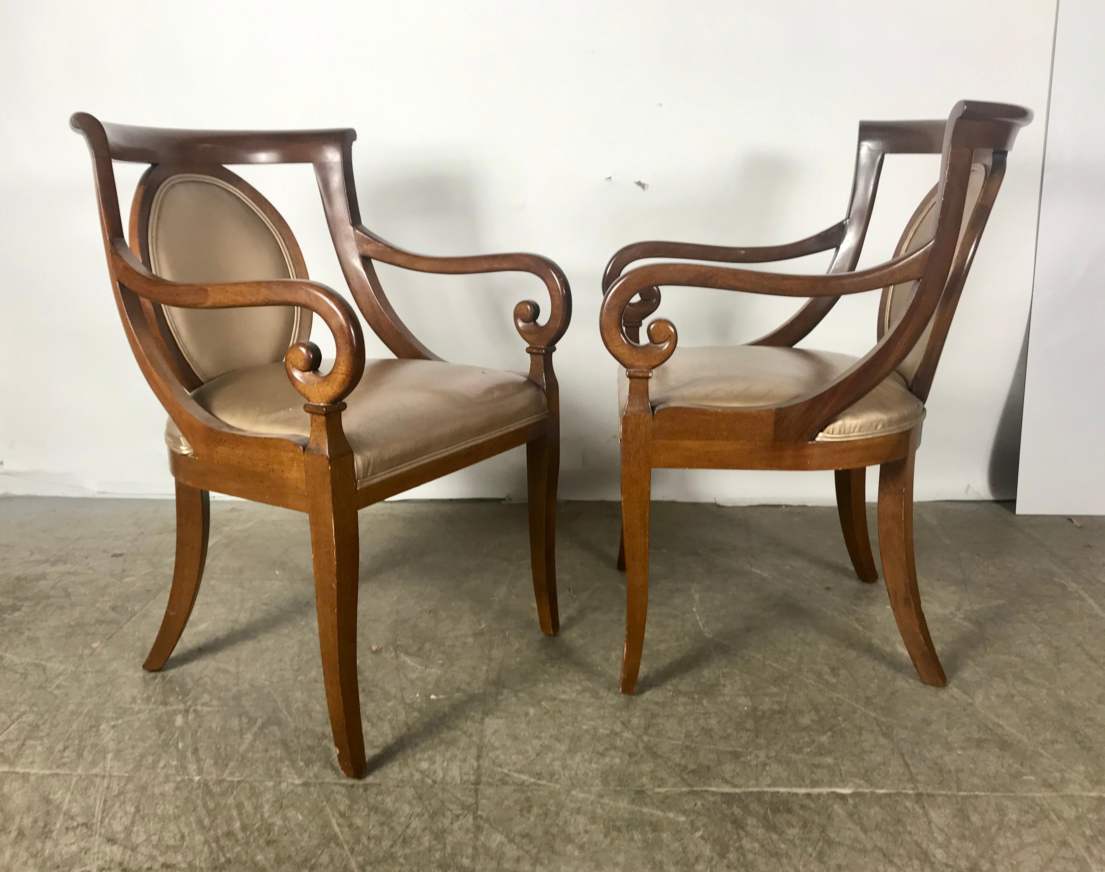 Classic Set of 6 Regency Dining Chairs by Bethlehem Furniture In Good Condition For Sale In Buffalo, NY