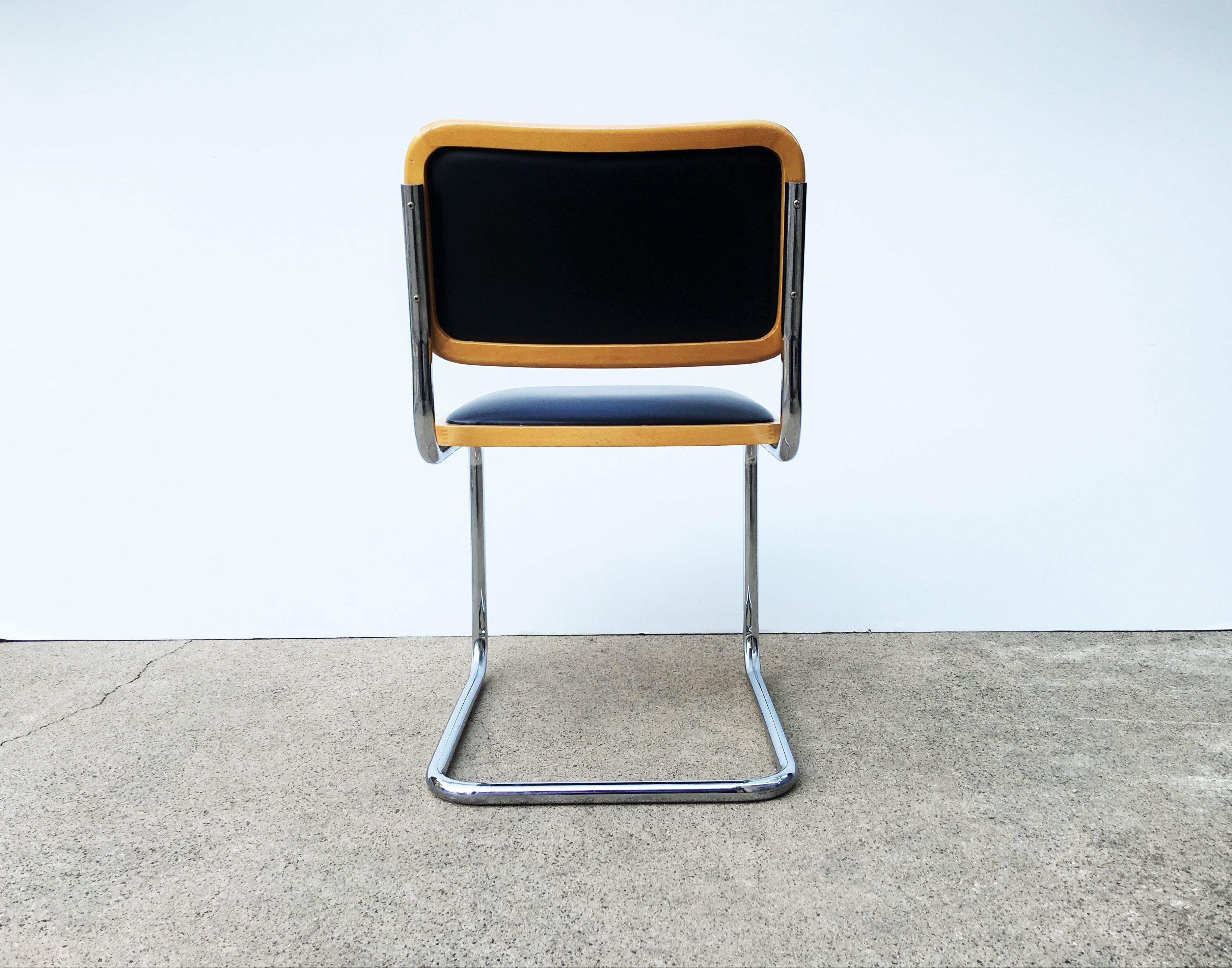 Bauhaus Classic Set of 8 Marcel Breuer Cesca Chairs, Made in Italy