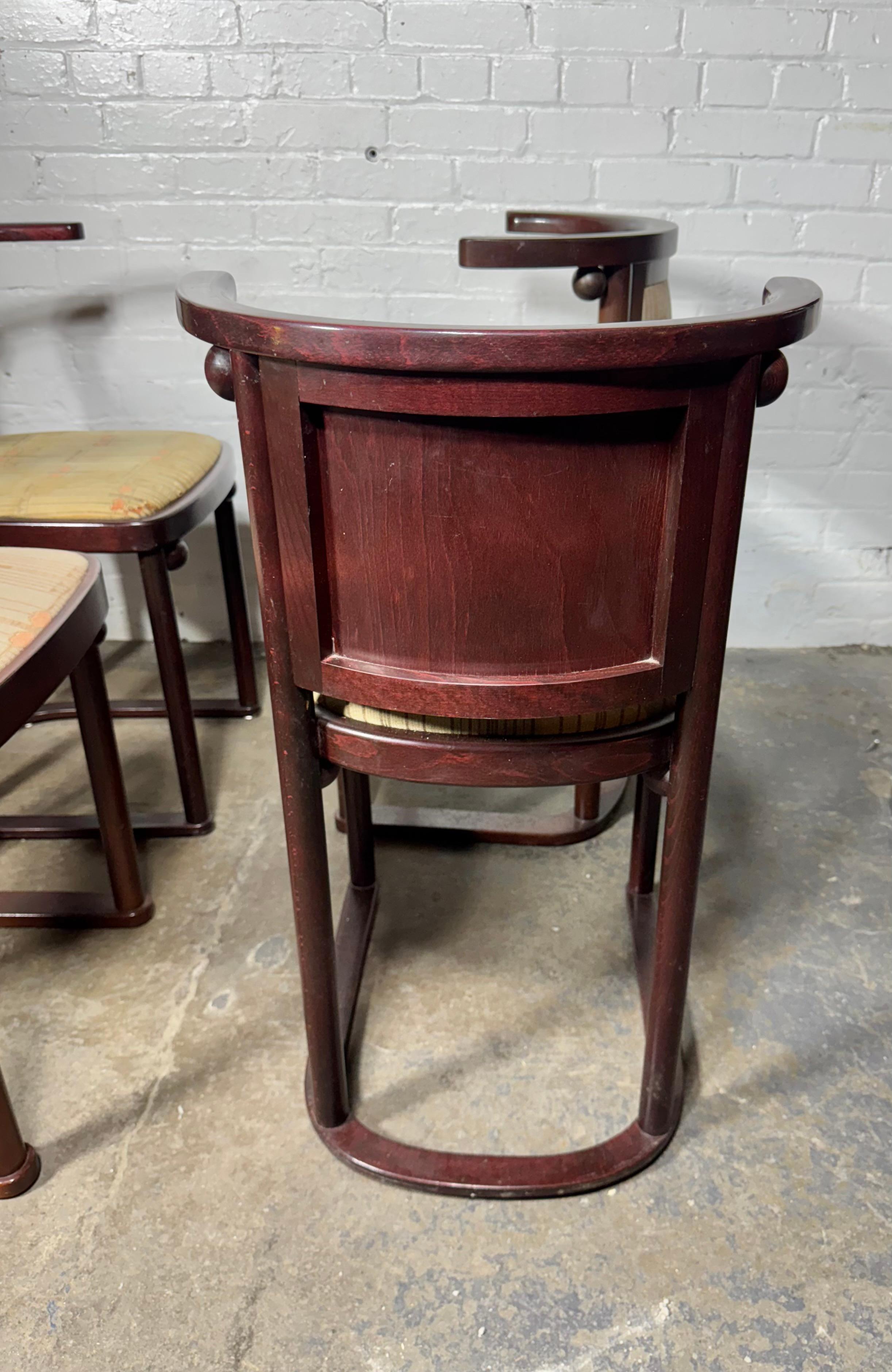 Set classico di quattro sedie Fledermaus di Josef Hoffmann per Wittmann In condizioni buone in vendita a Buffalo, NY