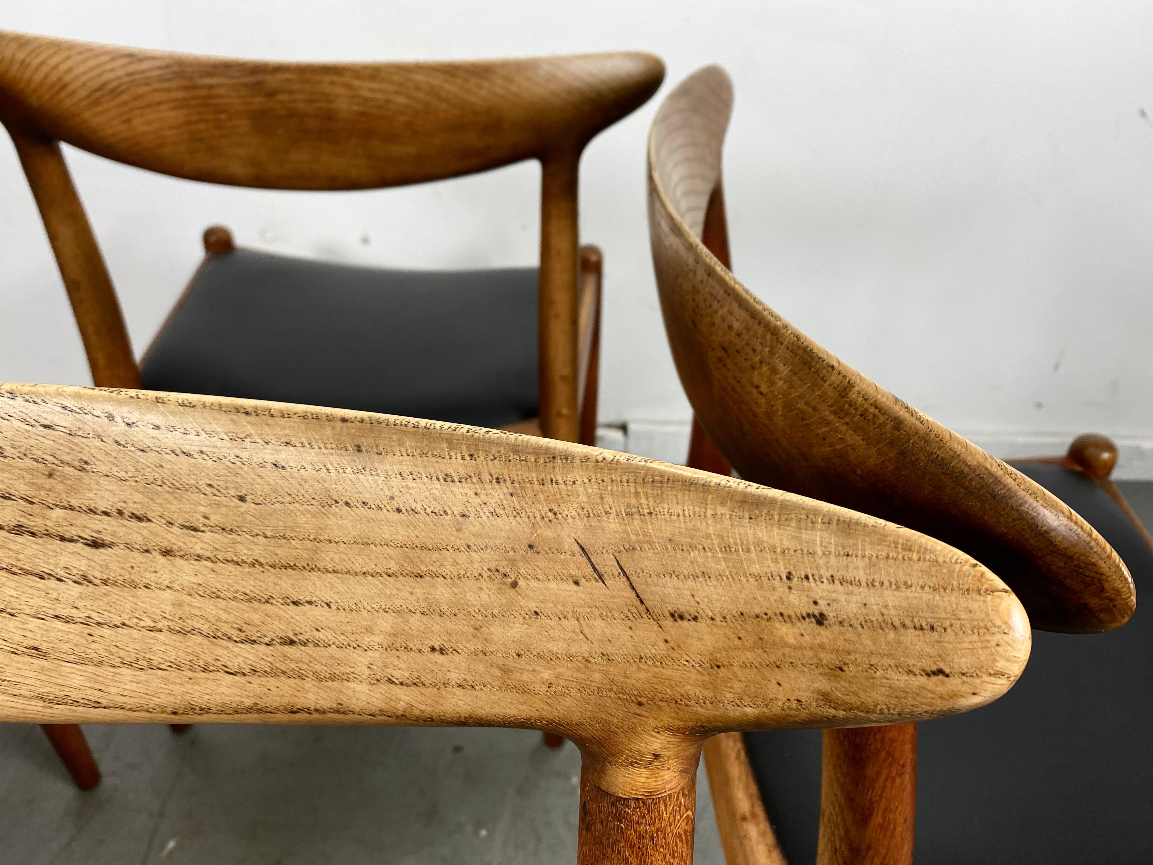Classic Set of Four W2 Dining Chairs by Hans Wegner / Denmark 5