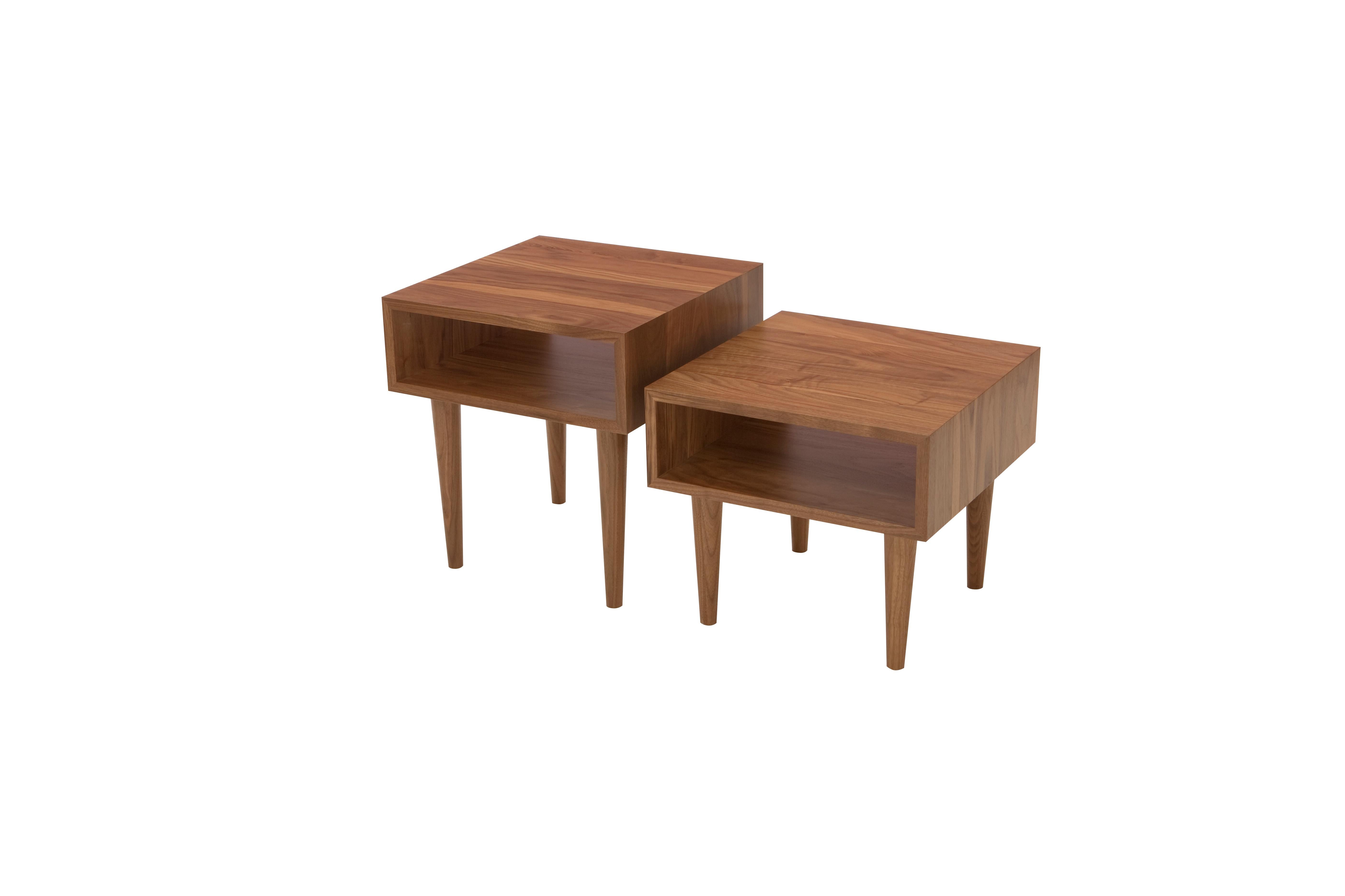 The classic side table, part of our classic Series. Follows the clean, simple lines of our Classic Coffee Table and Classic Credenzas. The classic side table is extremely functional and versatile with thoughtful proportions along side the other