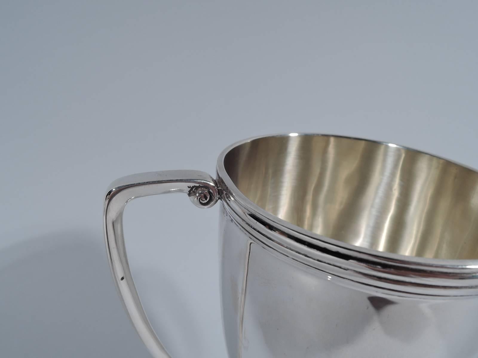 Edwardian Classic Silver Trophy Cup by Hamilton of Calcutta