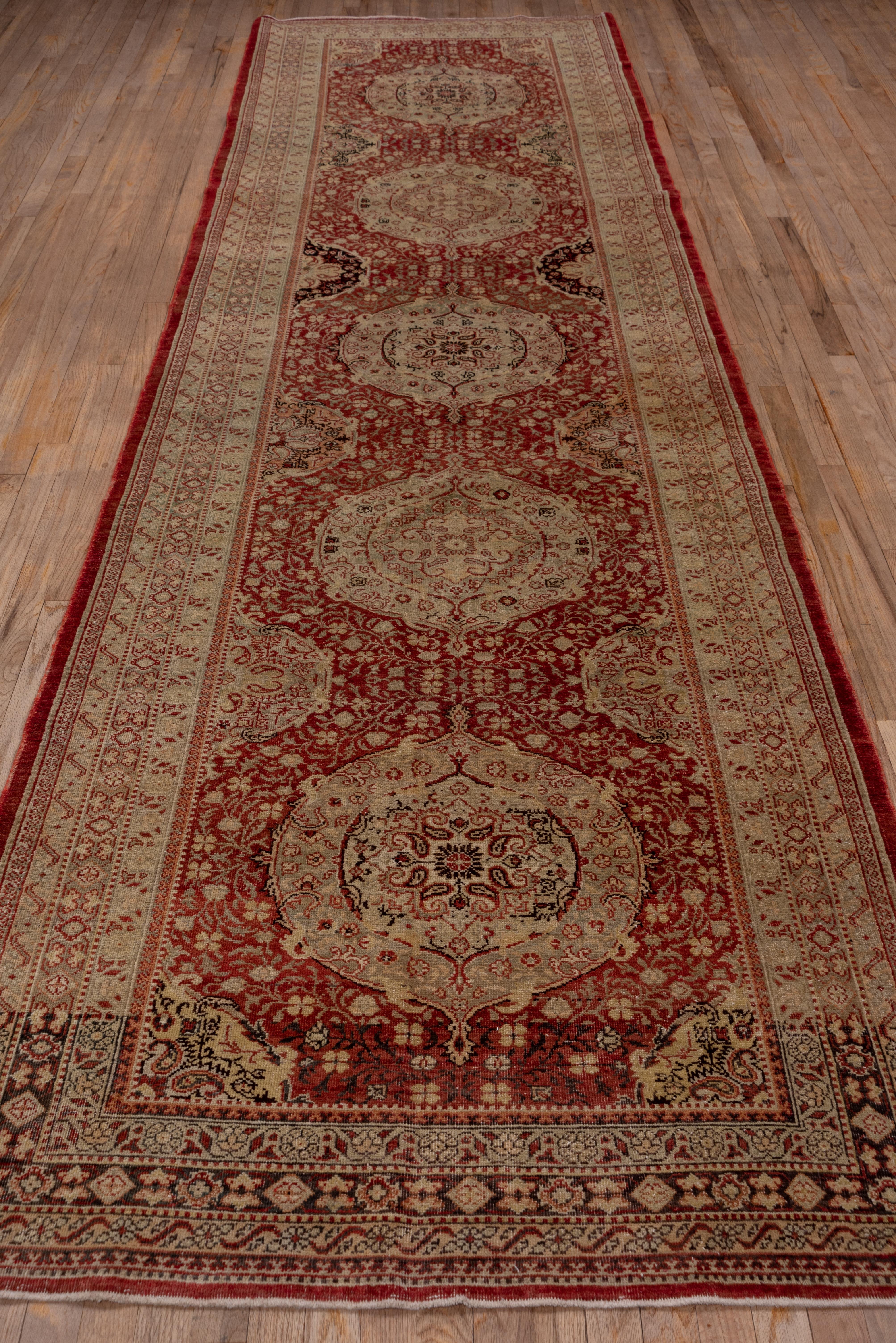 Rustic Classic Sivas Runner, Wide, Red Field, circa 1930s For Sale