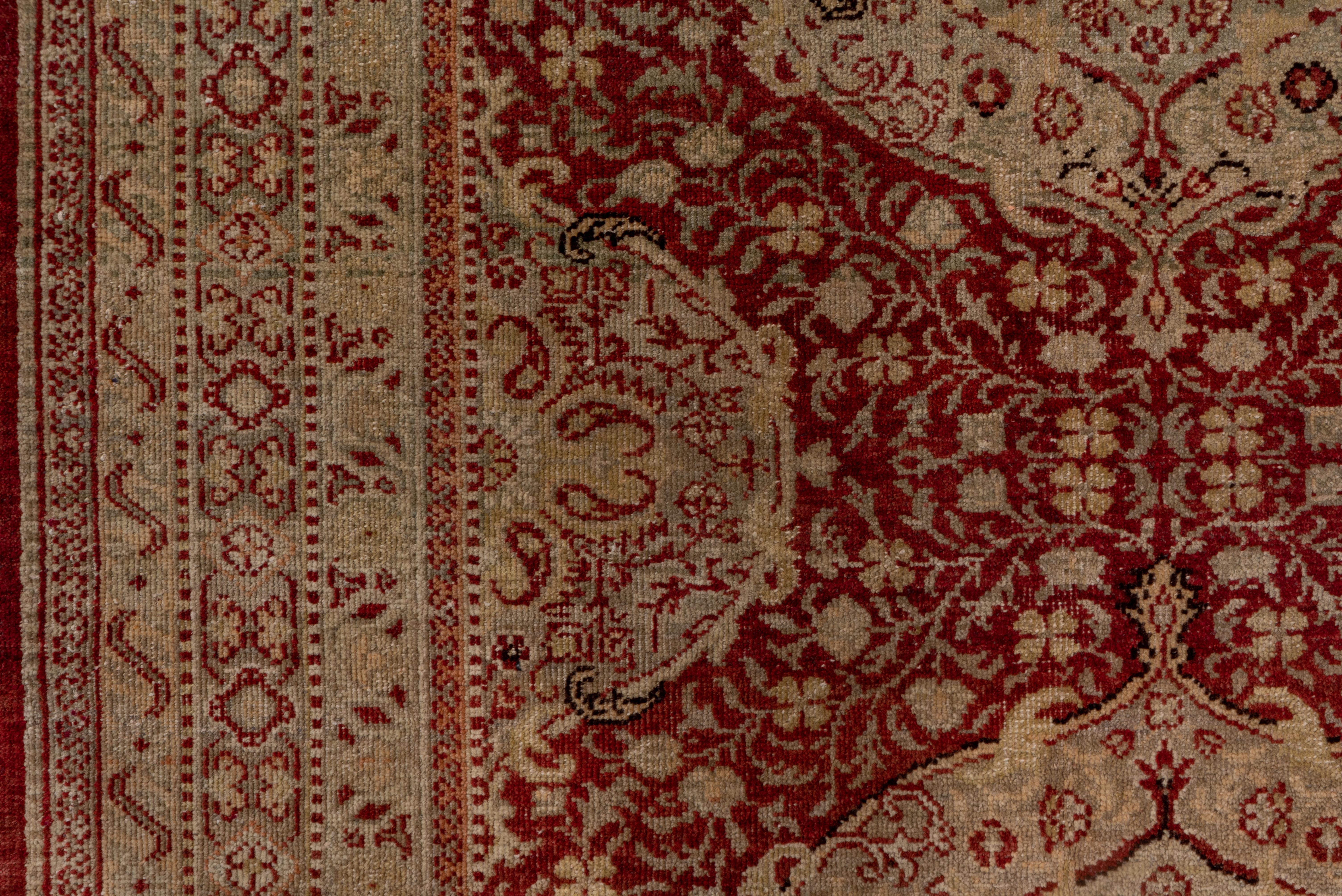 Hand-Knotted Classic Sivas Runner, Wide, Red Field, circa 1930s For Sale