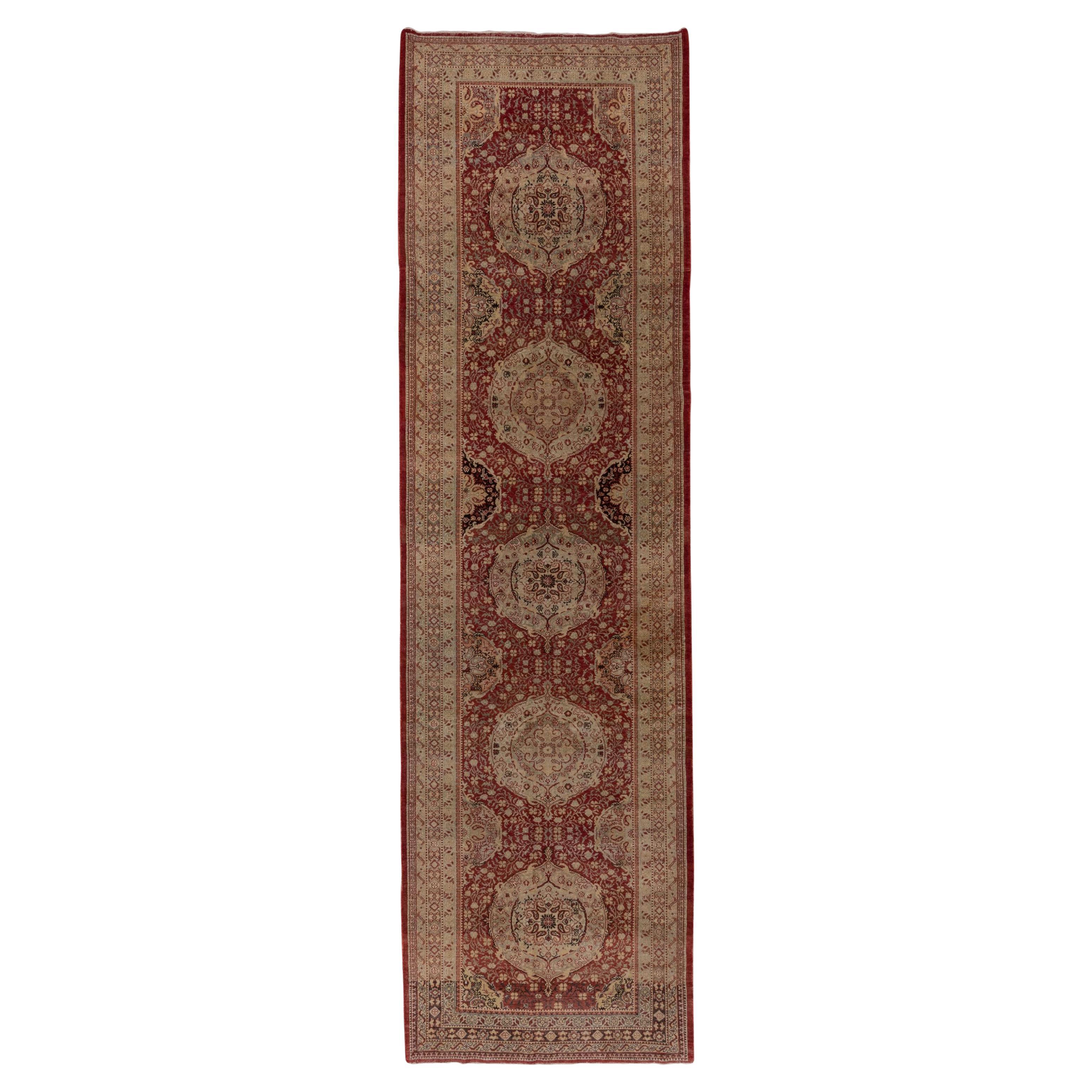 Classic Sivas Runner, Wide, Red Field, circa 1930s