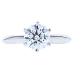 Classic Six-Prong Diamond Engagement Ring with Round Diamond