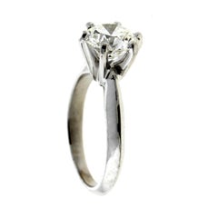 Classic Six-Prong Knife Edge Diamond Solitaire Engagement Ring GIA