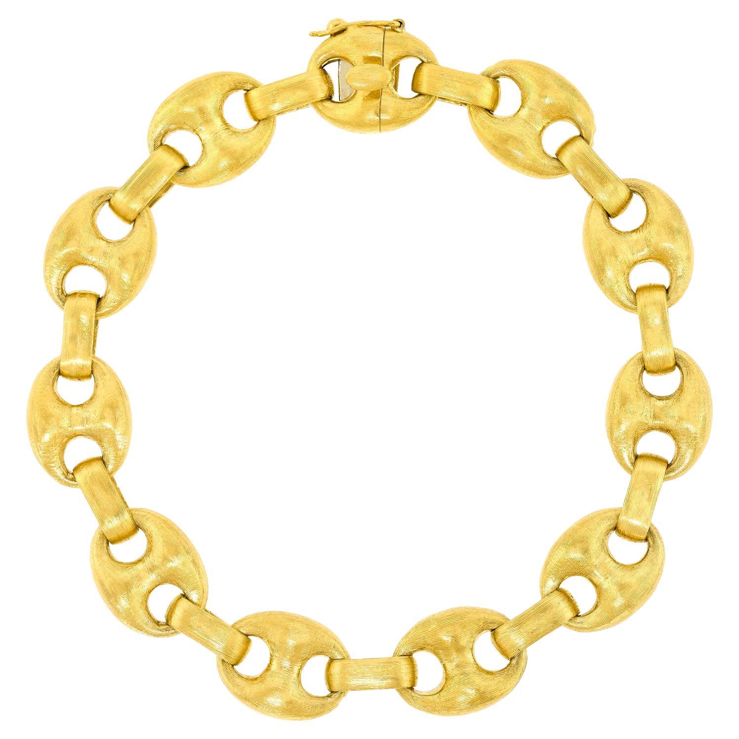 Glamour classique des années 60...Bracelet à maillons en forme d'ancre en vente