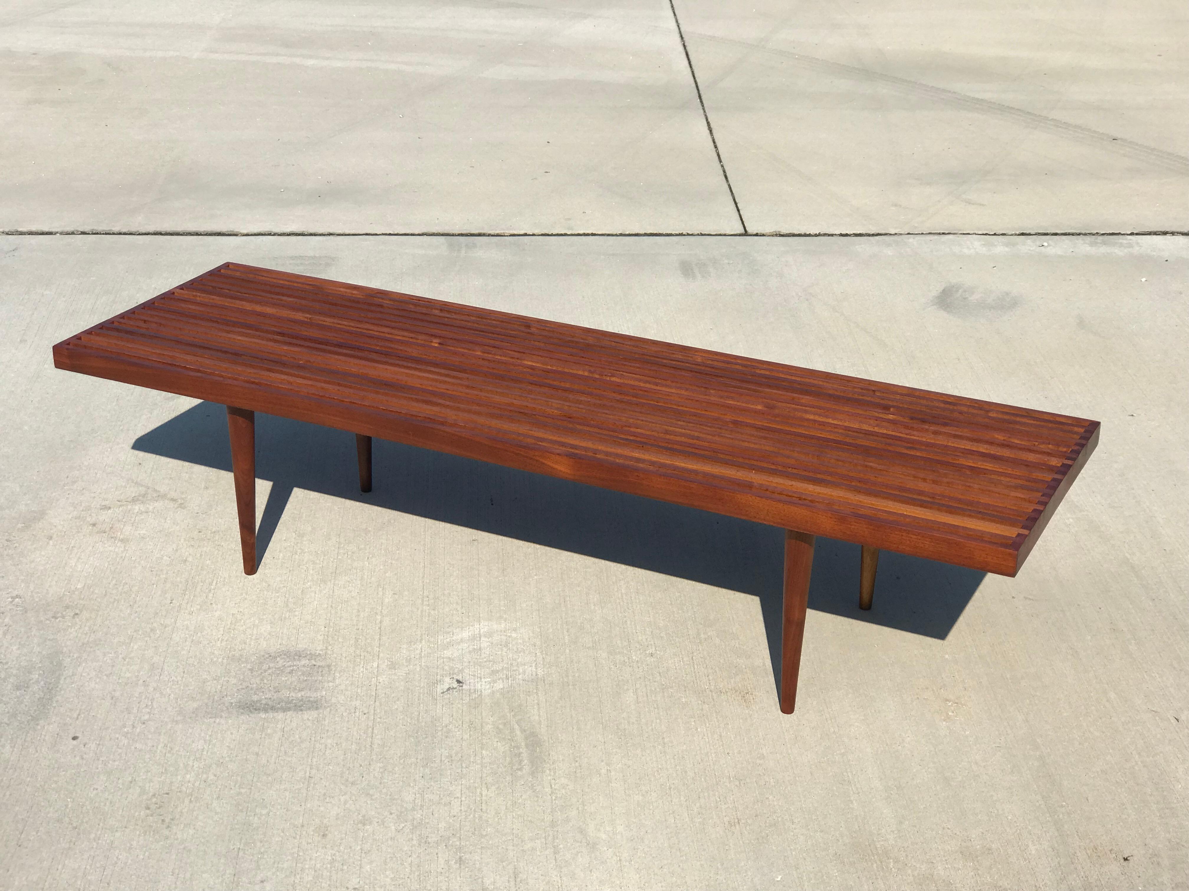 Classic Slat Bench or Coffee Table by Mel Smilow 6