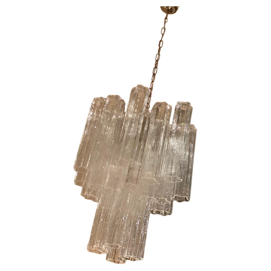 Lampadario classico di Murano per scale piccole TRONCHI in stile Venini in vendita